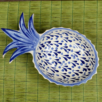 Pineapple Snack Bowl Blue and White
