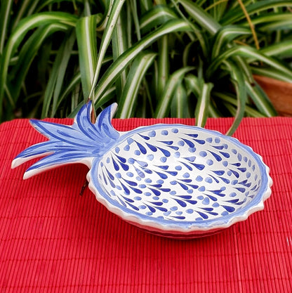 Pineapple Snack Bowl Blue and White