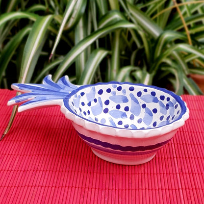 Pineapple Snack Bowl Blue and White