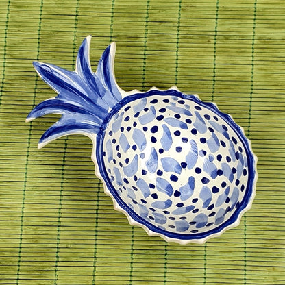 Pineapple Snack Bowl Blue and White