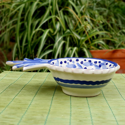 Pineapple Snack Bowl Blue and White
