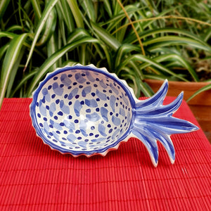 Pineapple Snack Bowl Blue and White
