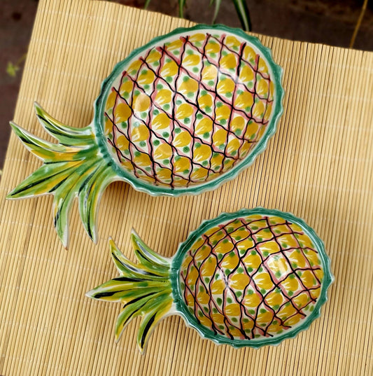 Pineapple Snack Bowls Set of 2 MultiColors