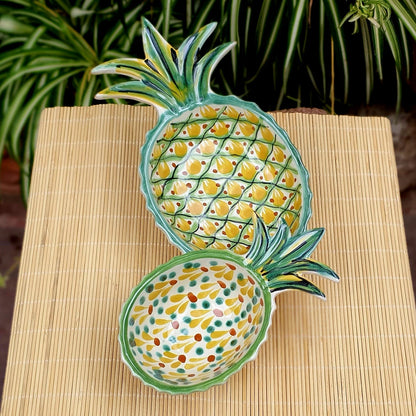Pineapple Snack Bowls Set of 2 MultiColors