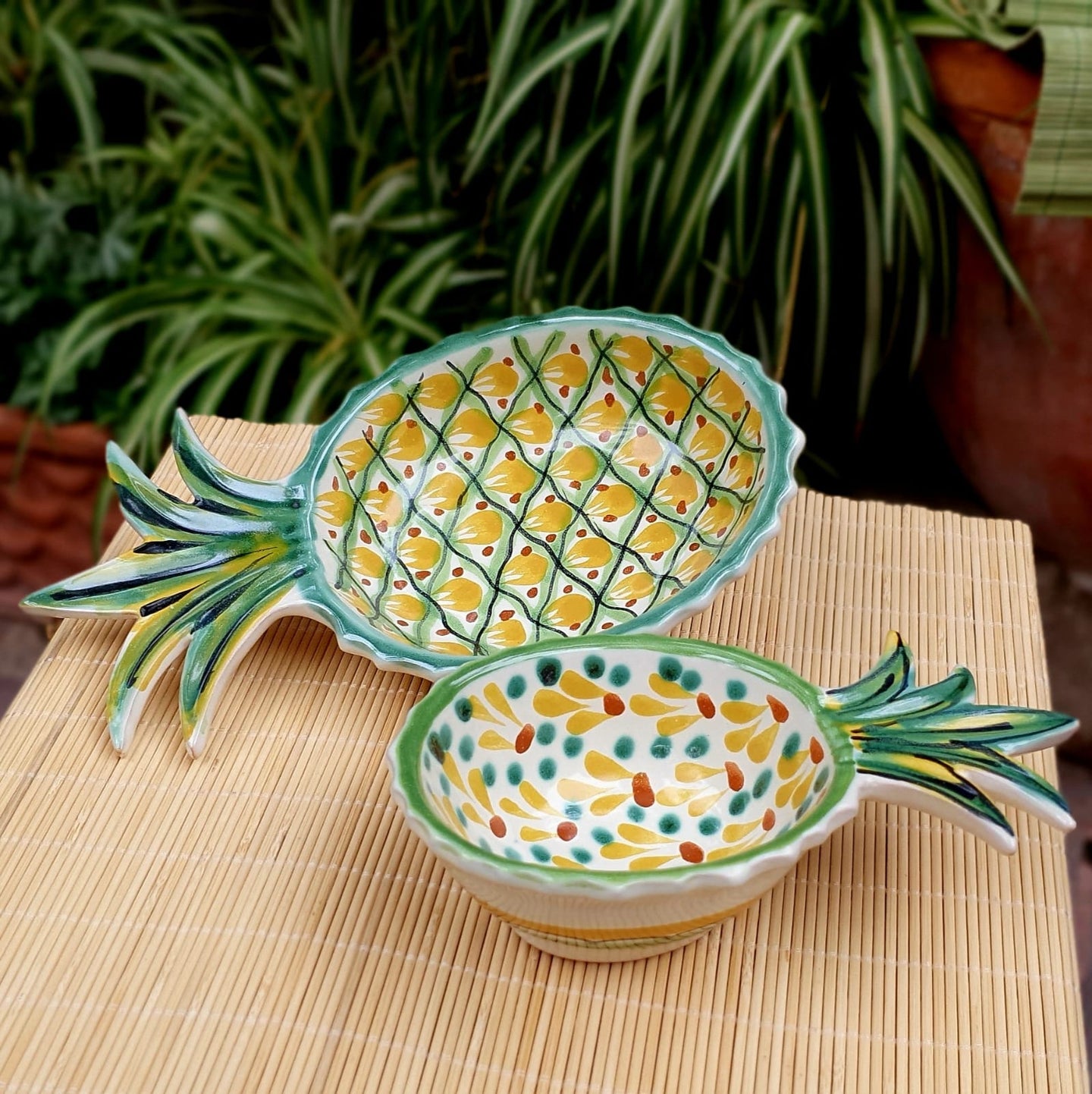 Pineapple Snack Bowls Set of 2 MultiColors