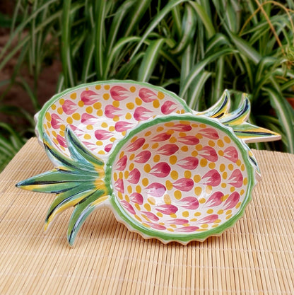 Pineapple Snack Bowls Set of 2 MultiColors