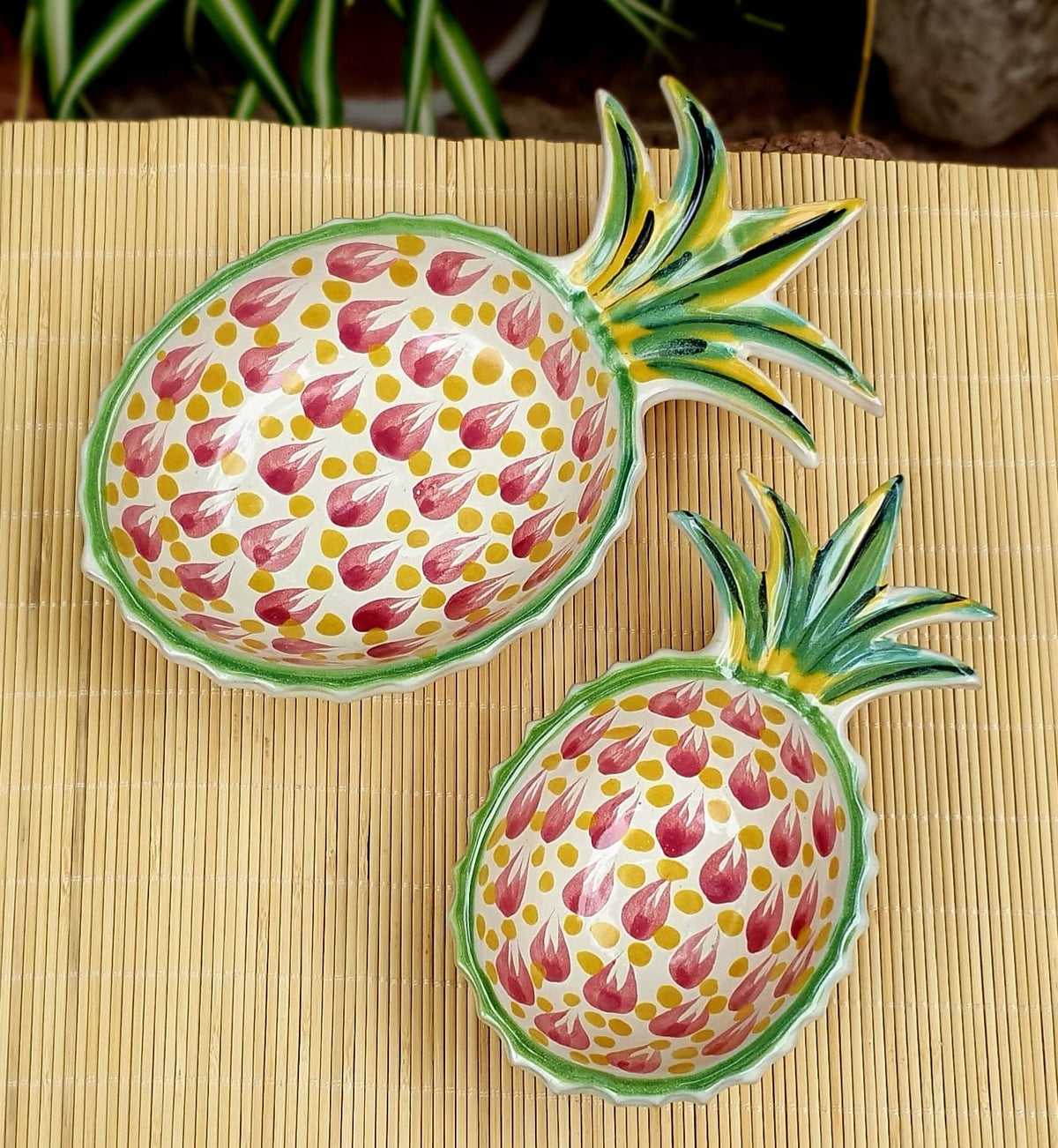Pineapple Snack Bowls Set of 2 MultiColors