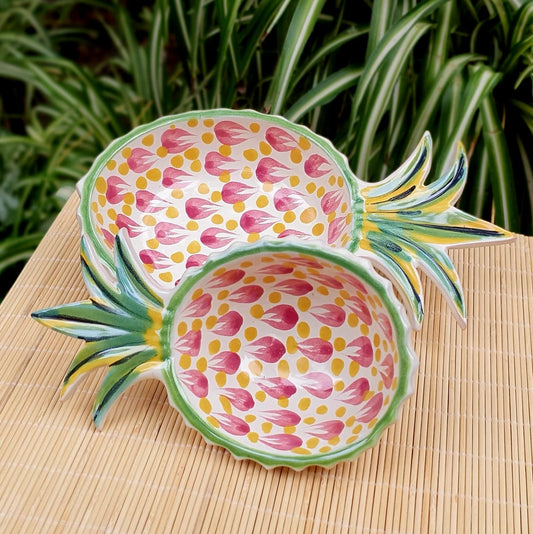 Pineapple Snack Bowls Set of 2 MultiColors