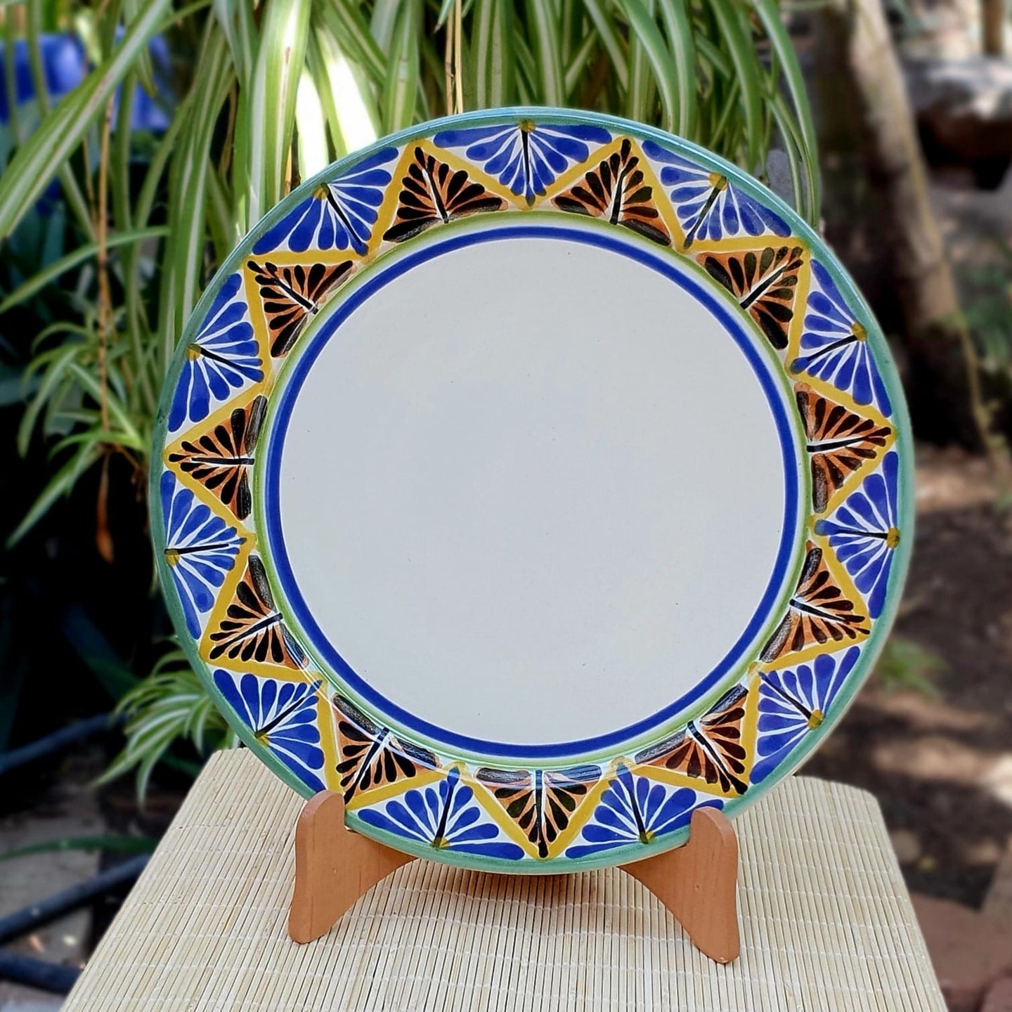 Plate with triangular border MultiColors