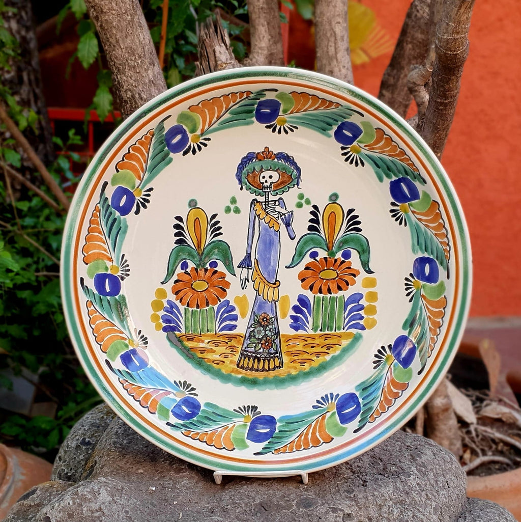 マヤ文明 レプリカ土器 絵皿 メキシコ名工パトリシア・マルティン2002年製 mexican-ceramics-platters-