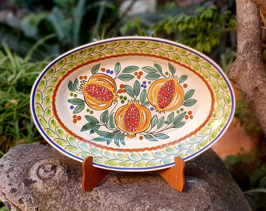 Pomegranate Serving Oval Platter MultiColors
