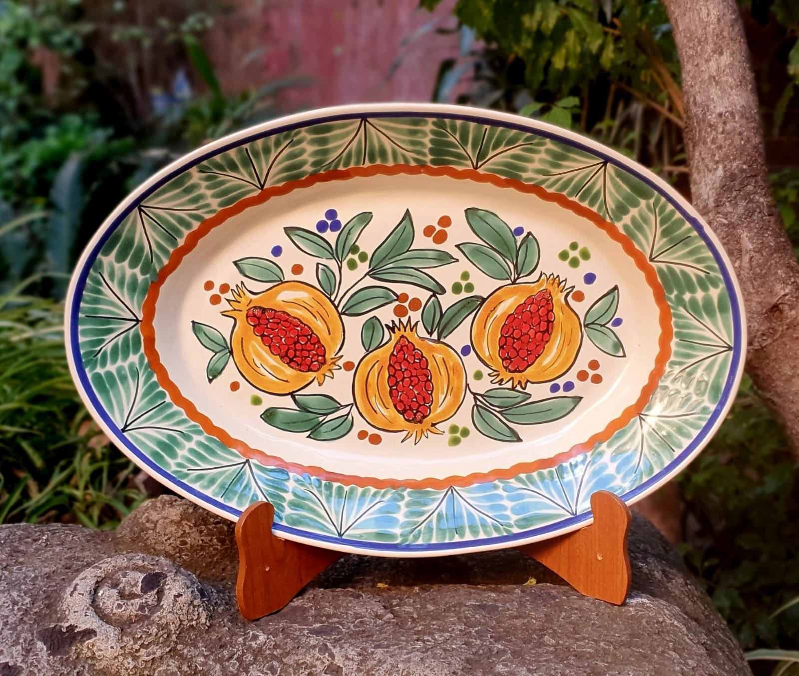 Mexican Ceramics Pomegranate serving platter tableware mexico