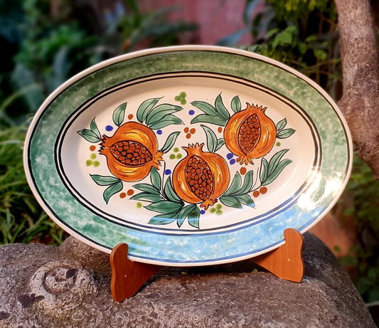 Pomegranate Serving Oval Platter MultiColors