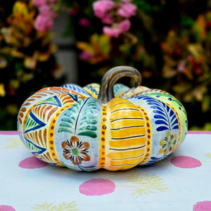 Decorative Ceramics Pumpkin Medium 9.5 or Large 15 in D - Happy Borders