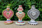 Heart Candle holder 7.7" Set (3 pieces) MultiColors