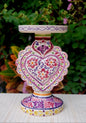 Love Heart 4.5" Candle holder 7.7" H Purple Colors
