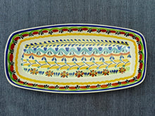 Rechteckige Mini-Platte „Deer Tray“ 14,6 x 7,1 in Blautönen