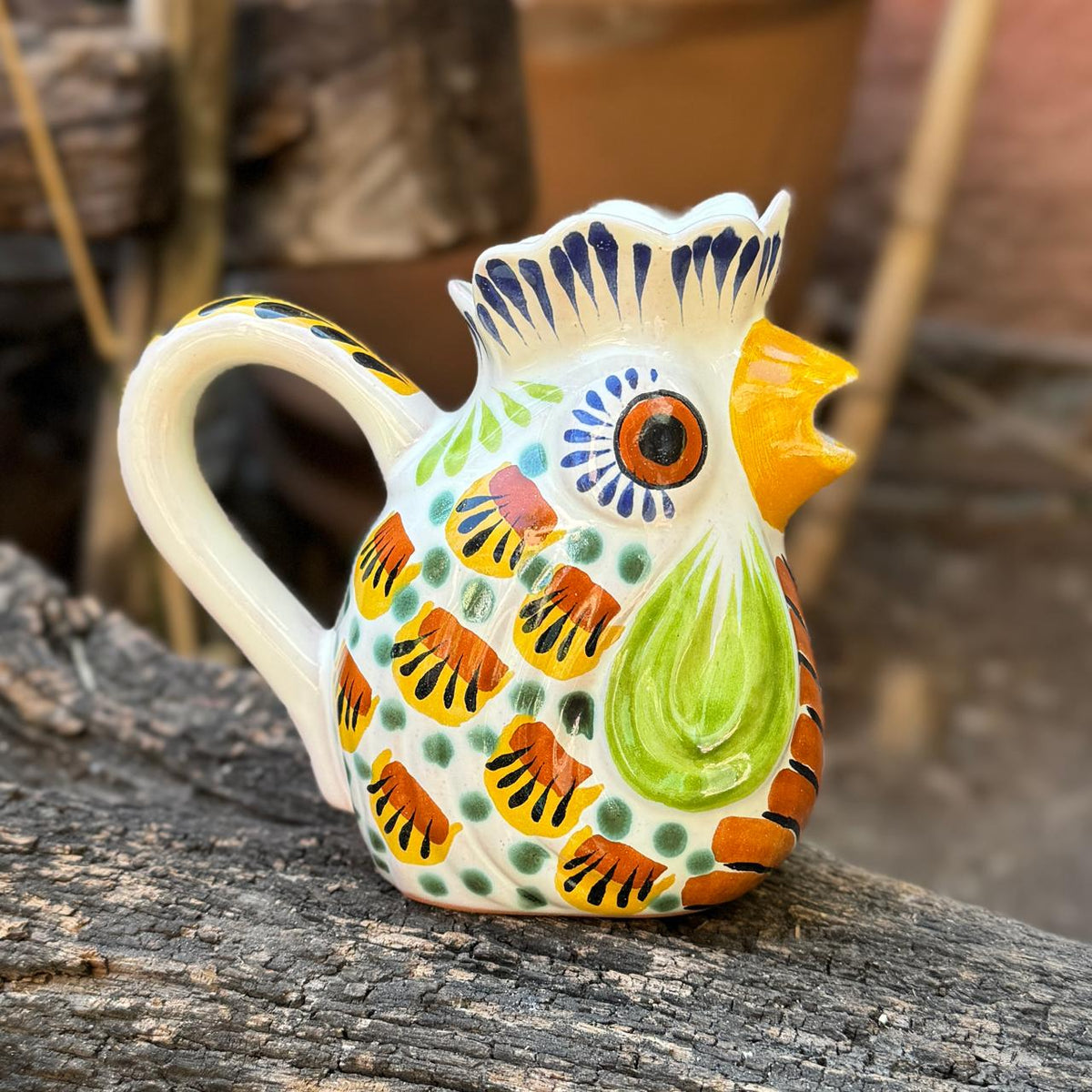 Rooster Creamer Pitcher 10 Oz Multicolors