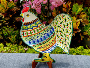 Rooster Snack Dish 10 X 9.8 " Happy Borders