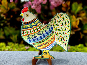 Rooster Snack Dish 10 X 9.8 " Happy Borders