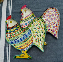 Rooster Snack Dish 10 X 9.8 " Set of 2 Happy Borders