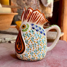 Rooster Water Pitcher 10" Height 54 Oz MultiColors