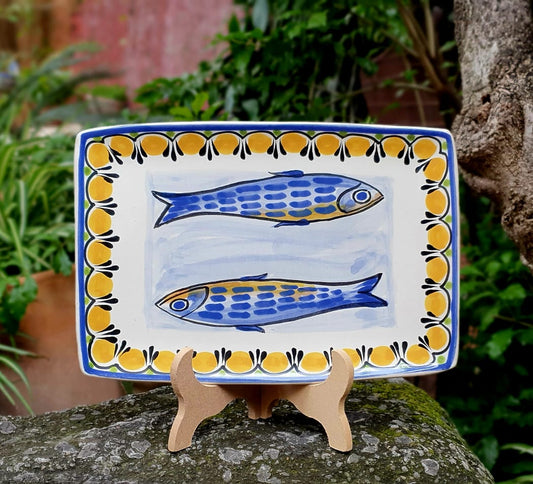 Sardines Tray / Rectangular Plate 9.8 X 6.7" MultiColors