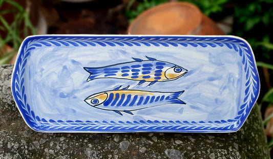 Sardines Tray 13.4in x 5.5in W Blue Colors