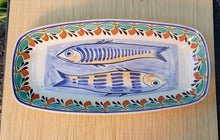 Sardines Tray Mini Rectangular Platter 14.6 X 7.1 in MultiColors