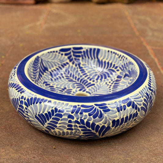 Dona Sink milestone pattern blue and white