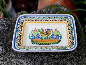 Rooster Rectangular Bowl 11*7.9" MultiColors