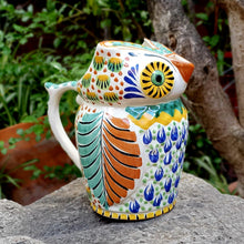 Owl Water Pitcher 8" Hight 84 Oz MultiColors