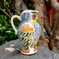 Jarra de agua de búho, 9 pulgadas de alto, 40 onzas, multicolor 