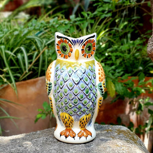 Owl Water Pitcher 9" Hight 40 Oz MultiColors