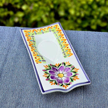 Flower Spoon Rest 10.6 x 5.2 in Set of 2 - Happy Borders MultiColors