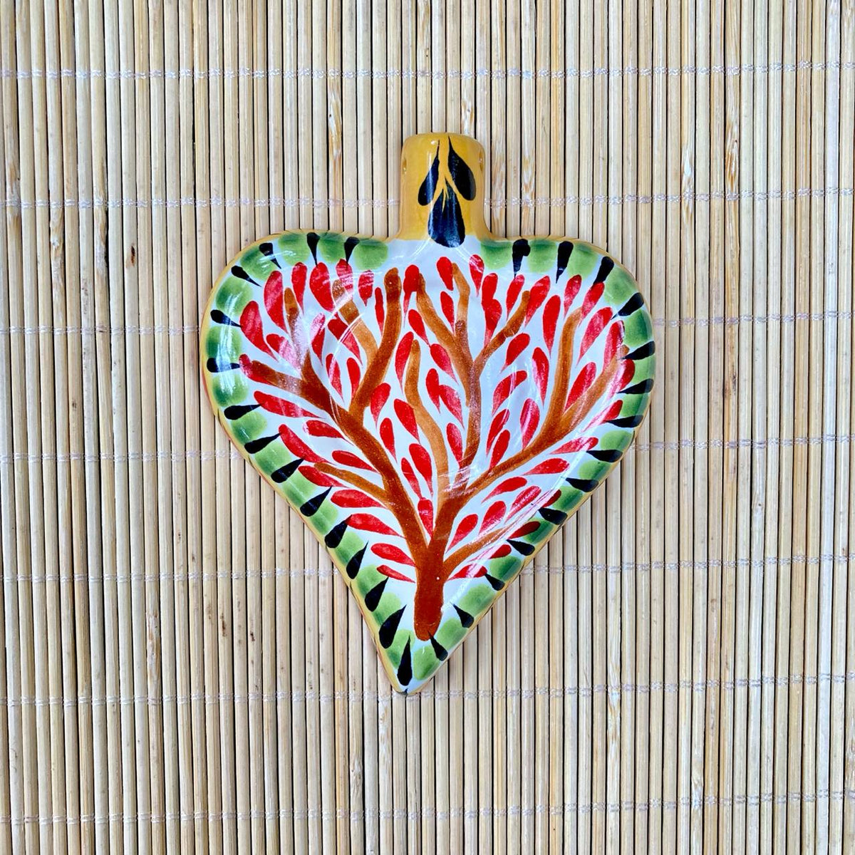 Ornament Heart Flat Set of 6 MultiColors