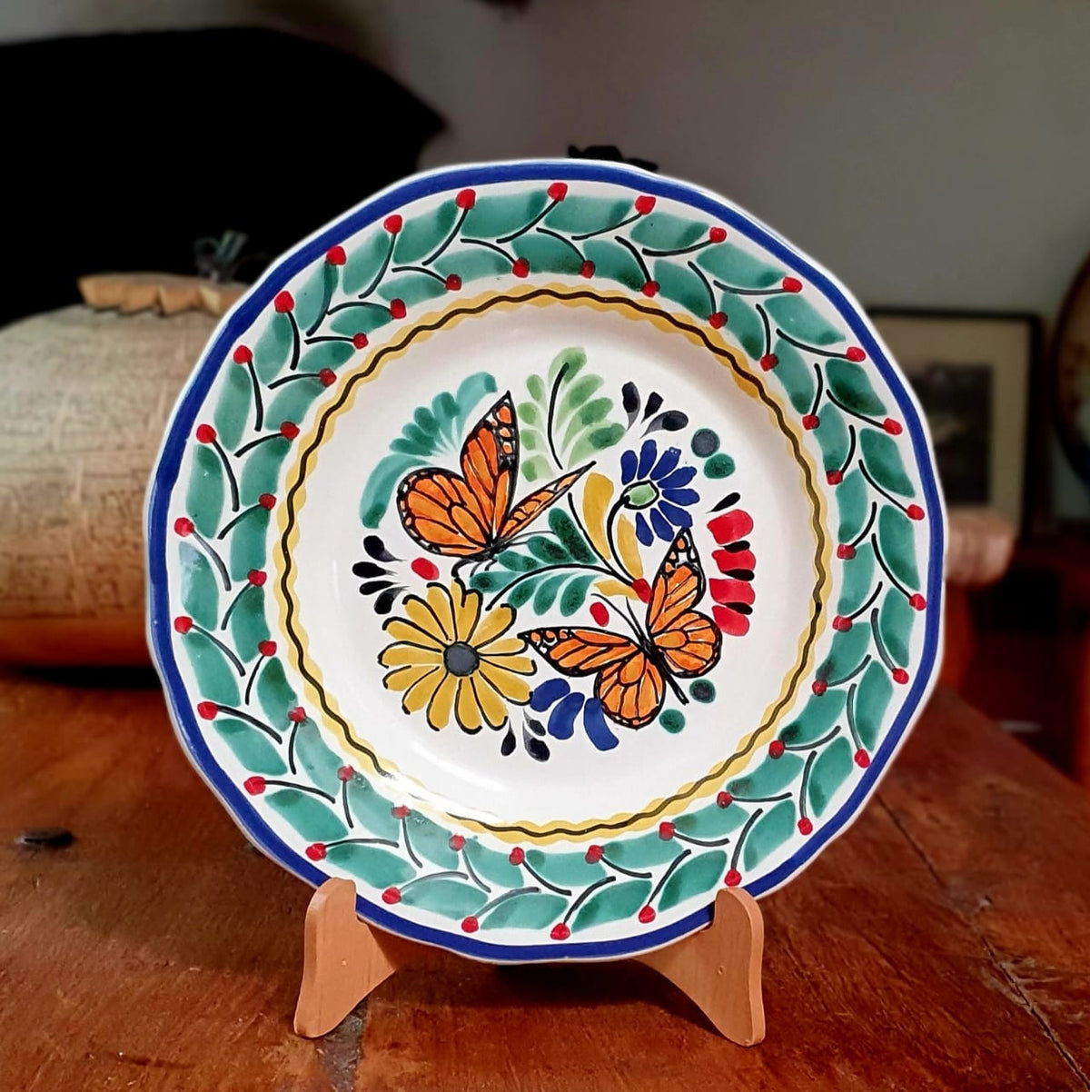 Monarch Butterfly Flower Shape Plate MultiColors