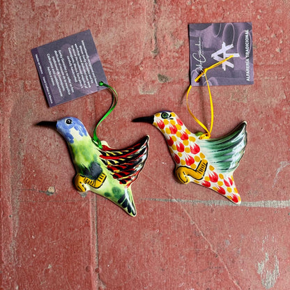 Ornament Hummingbird Flat Set of 2 MultiColors