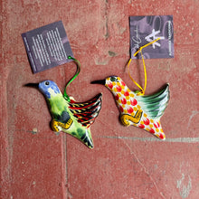 Adorno Colibri Plano Set de 2 Multicolores 