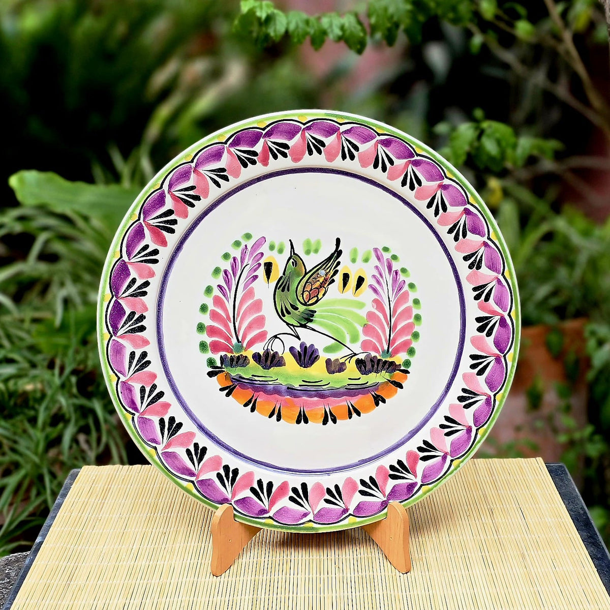 Mexican Bird Plates purple colors art wedding gifts Majolica handmade ...