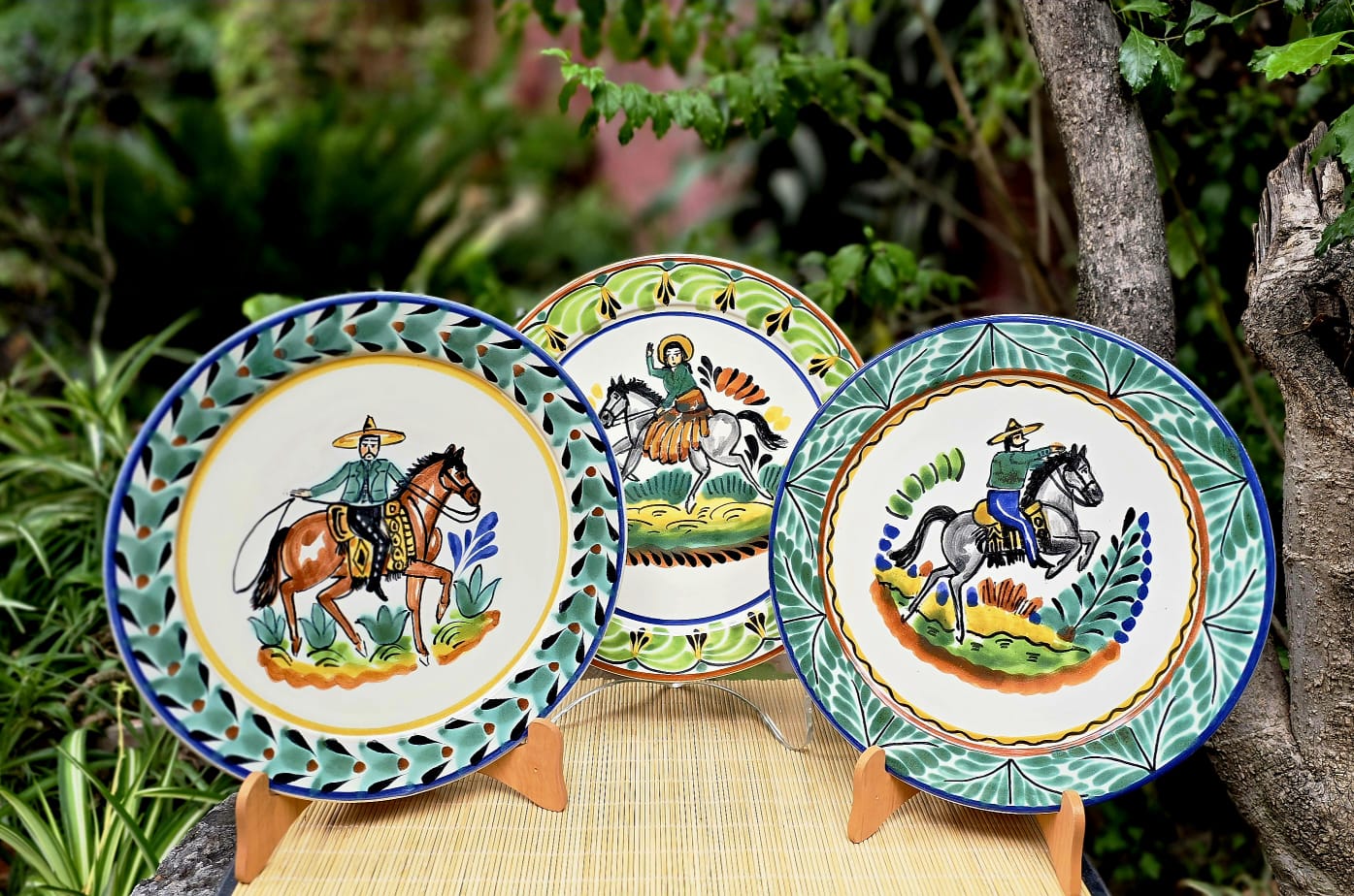 Cowboy Plate Set colors tableware farmstyle texas arizona handmade