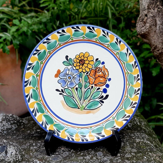 Plato Triple Flor Multicolores 