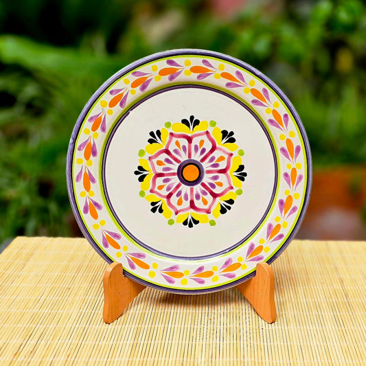 Flower Plate Purple Colors
