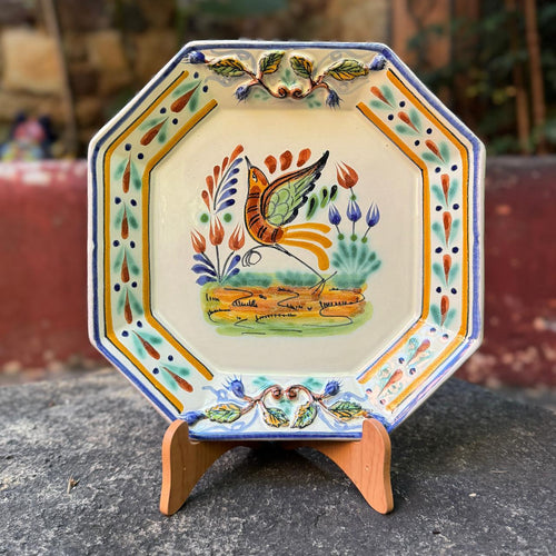 Bird Octagonal Dinner Plate 9.8*9.8