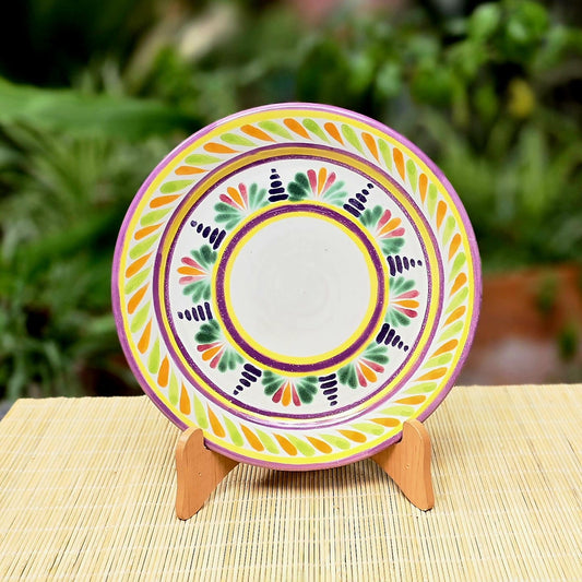Double Border Plate Purple Colors