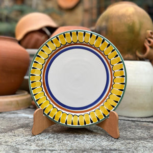 Plate with Border Orange-Black Colors