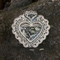 Adorno Amor Corazón 5*5" Plano Blanco y Negro 