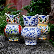 Owl Flower Vase 7.5" H MultiColors