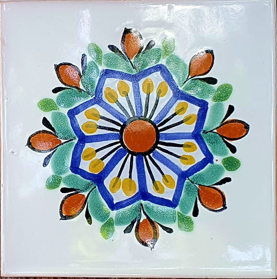 Flower XI Tile for wall MultiColors Mayolica Ceramics for kitchen ...