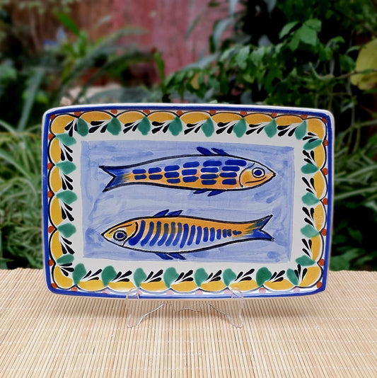 Sardines Tray / Rectangular Plate 9.8 X 6.7" MultiColors